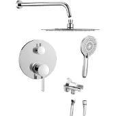 Sapho Iconic inbouw regendouche 30cm met wandarm en handdouche chroom