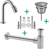 Mueller Round fonteinkraanset RVS