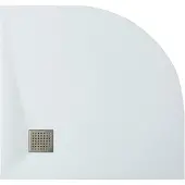 Badstuber SMC douchebak 90x90x2,6cm kwartrond wit