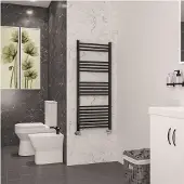 Eastbrook Wendover handdoekradiator 50x120cm 451W zwart glans