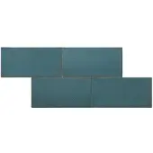 Terre d'Azur Terre-Spatula wandtegel 10x20cm turquoise