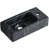 Best design Allure fontein rechts 36x18x9cm zwart marmer