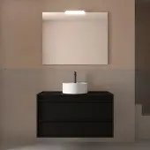 Muebles Resh badmeubel 100cm met 2 lades en toppaneel zwart mat