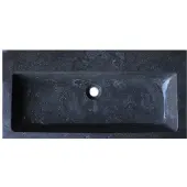 Lambini Designs Novara compacte wastafel natuursteen 100cm zonder kraangat