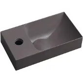 Sapho Piccolino fontein beton kraangat links 31x17cm donkerbruin