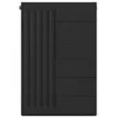 Eastbrook plaat voor paneelradiator met streep 40x60cm zwart mat