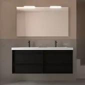 Muebles Resh badmeubel 140cm met 4 lades en wastafel zwart mat