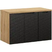 Comad Luxor Black badmeubel 90cm met 3 deuren en wastafelblad