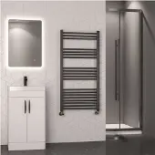 Eastbrook Wendover handdoekradiator 60x120cm 522W gunmetal geborsteld