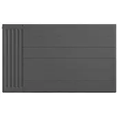 Eastbrook plaat voor paneelradiator met streep 100x60cm antraciet
