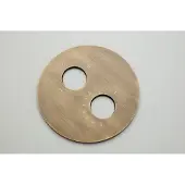 Saniclear Antique afbouwdeel rond voor inbouwthermostaat verouderd messing