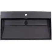 Lambini Designs Arona wastafel quartz 80cm met kraangat zwart mat