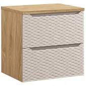 Comad Ocean Beige badmeubel 60cm met 2 lades en wastafelblad