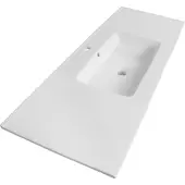 Brauer Starfall wastafel keramiek 120cm met kraangat wit glans