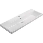Lambini Designs Mirano compacte wastafel keramiek 100cm met kraangat wit glans