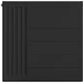 Eastbrook plaat voor paneelradiator met streep 60x60cm zwart mat