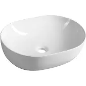Aqualine keramische wasbak zonder overloop 49x36cm wit