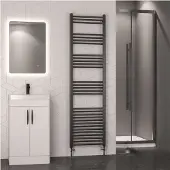 Eastbrook Wendover handdoekradiator 50x180cm 676W gunmetal geborsteld