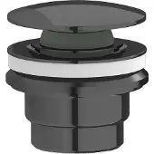 Plieger Roma 2 in 1 design afvoerplug zwart chroom