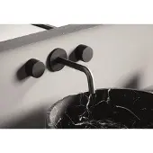Paffoni Jo inbouw wastafelkraan 3-gats zwart mat
