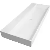 Brauer Lunar wastafel keramiek 120cm zonder kraangat wit glans