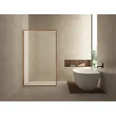 Mueller Square inloopdouche 120x200cm helder glas met nano-coating geborsteld brons