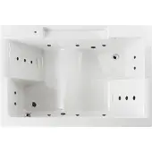Lambini Designs Puglia bubbelbad 180x120cm elektronisch met 6+4+2 hydrojets zwart