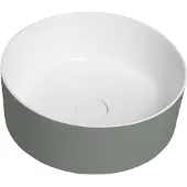 Sapho Thin waskom solid surface 38x14.2cm groen