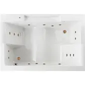 Lambini Designs Puglia bubbelbad 180x120cm elektronisch met 6+4+2 hydrojets goud