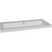 Lambini Designs Varese wastafel keramiek 100cm met 2 kraangaten wit glans