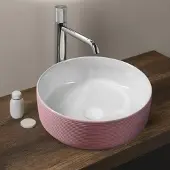 Sapho Ardea waskom keramiek Ø41x15cm roze