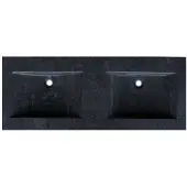 Lambini Designs Novara wastafel natuursteen 120cm dubbel zonder kraangaten