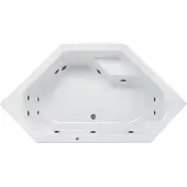 Lambini Designs Venetië bubbelbad 145x145cm elektronisch met 6+4+2 hydrojets RVS