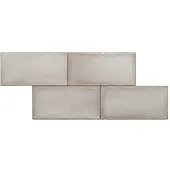 Terre d'Azur Terre-Spatula wandtegel 10x20cm grijs licht