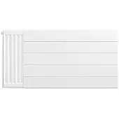 Eastbrook plaat voor paneelradiator met streep 100x50cm wit glans
