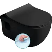 Sapho Brilla randloze toiletpot 36.5x53cm zwart mat