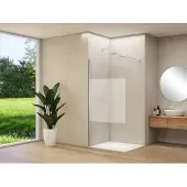 Van Rijn ST01 inloopdouche 98x200cm helder glas met satijnband chroom