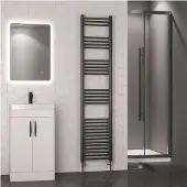 Eastbrook Wendover handdoekradiator 40x180cm 570W gunmetal geborsteld