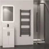 Eastbrook Wendover handdoekradiator 50x120cm 451W gunmetal geborsteld