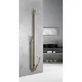 Sapho Duopasso elektrische handdoek radiator 12x170cm geborsteld messing