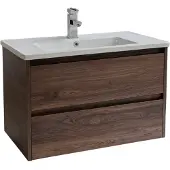 Sanicare Avenza badmeubel 80cm nera oak met keramische wastafel wit