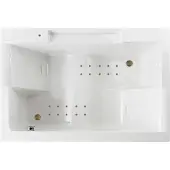 Lambini Designs Puglia bubbelbad 180x120cm elektronisch met 12 aerojets rose goud