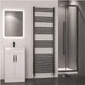 Eastbrook Wendover handdoekradiator 60x180cm 783W gunmetal geborsteld