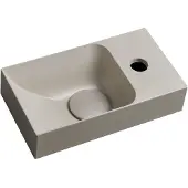 Sapho Piccolino fontein beton kraangat rechts 31x17cm zand