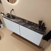 Mondiaz Ture DLux toiletmeubel 120cm clay met wastafel lava links zonder kraangat