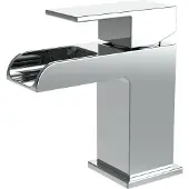 SaniGoods Luan waterval wastafelkraan rechthoekig chroom