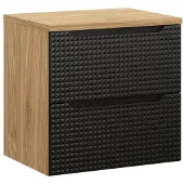 Comad Luxor Black badmeubel 60cm met 2 lades en wastafelblad