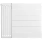 Eastbrook plaat voor paneelradiator met streep 70x60cm wit glans