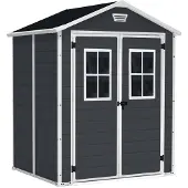 Keter Manor 65 Tuinhuis - 185x152x226 cm - Antraciet