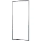 AquaVive - Zijwand Zanzibar 80 X 190cm - Chroom Profiel - 5 Mm Helder Glas